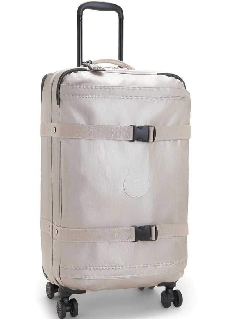 كيبلينغ حقيبة ترولي بعجلات متوسطة بلمعان معدني تلقائي - Image 4